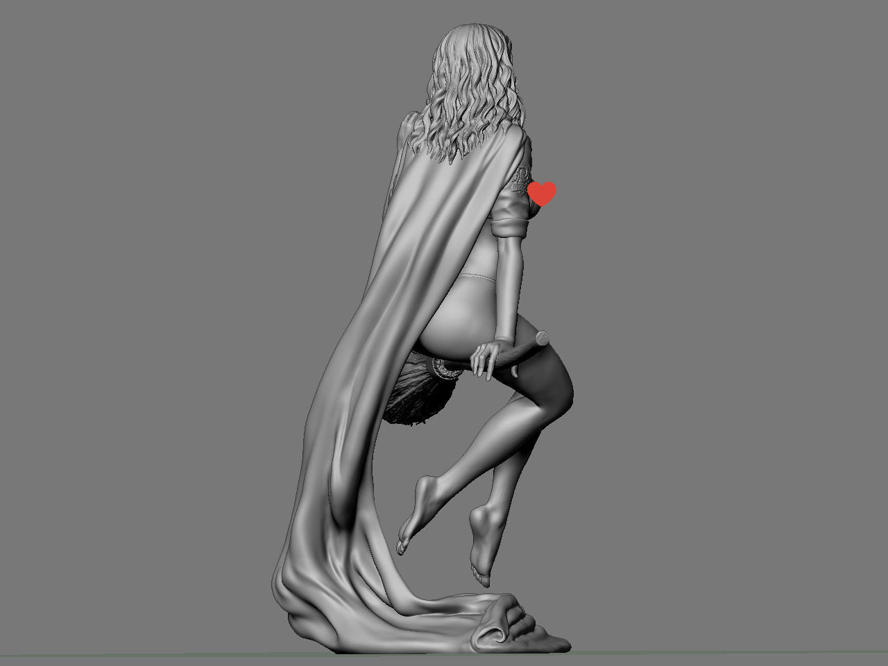 Hermione Adult on the Broomstick NSFW 3D print model_11