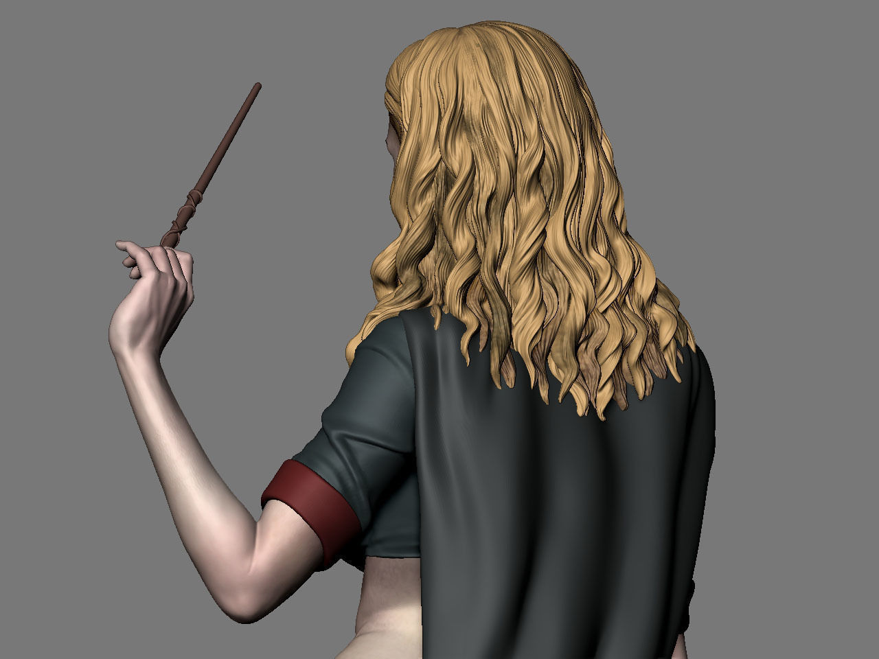 Hermione Adult on the Broomstick NSFW 3D print model_22