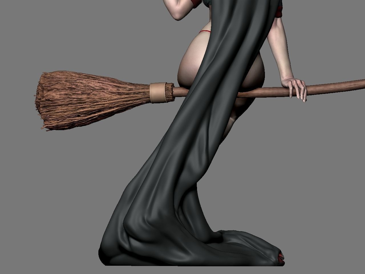 Hermione Adult on the Broomstick NSFW 3D print model_40
