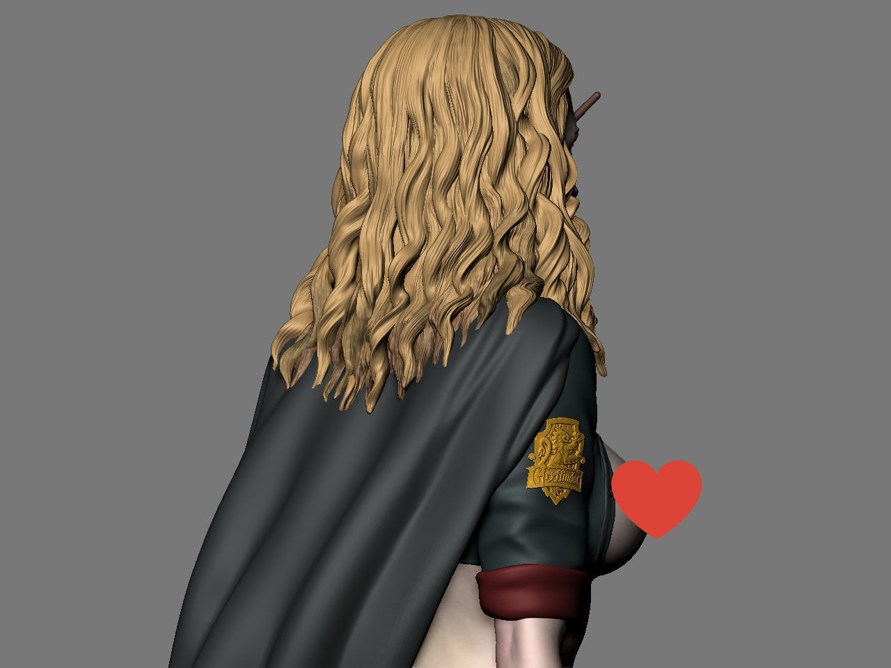 Hermione Adult on the Broomstick NSFW 3D print model_26