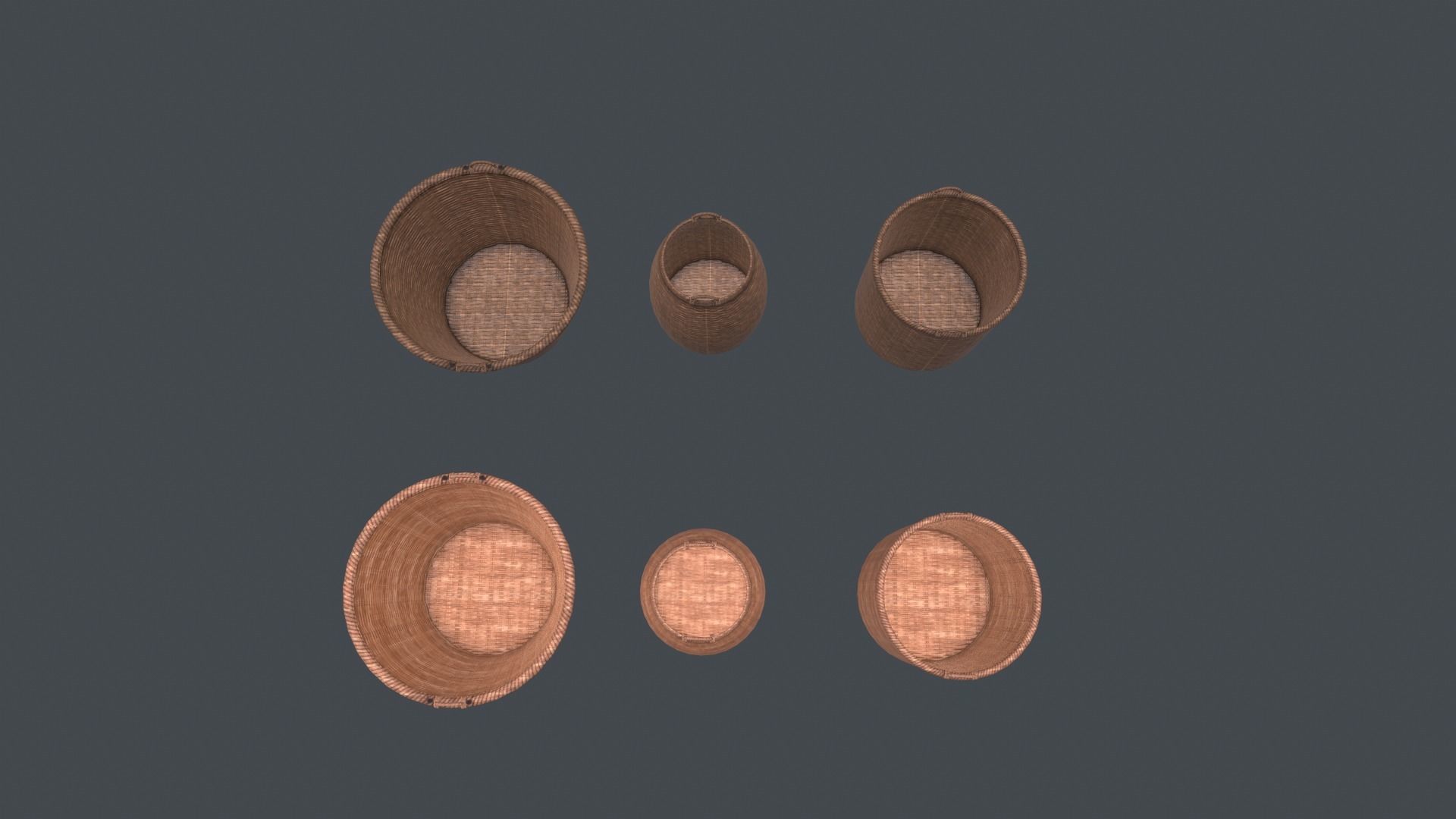 3D model Pack Baskets Free low-poly 3D model_2