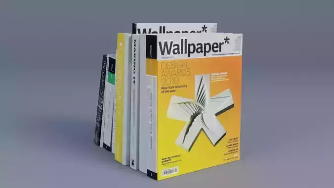 Books Low-poly 3D model