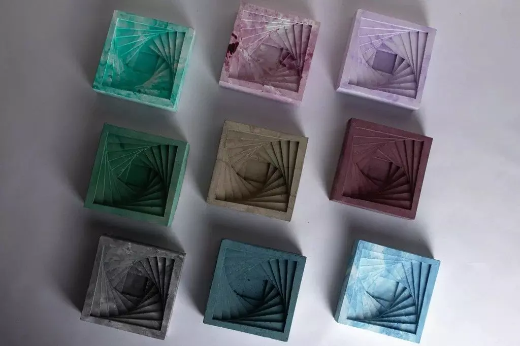 Geometry Concrete Cigar Cigarette Ashtray 3d printable V1 3D print model_0