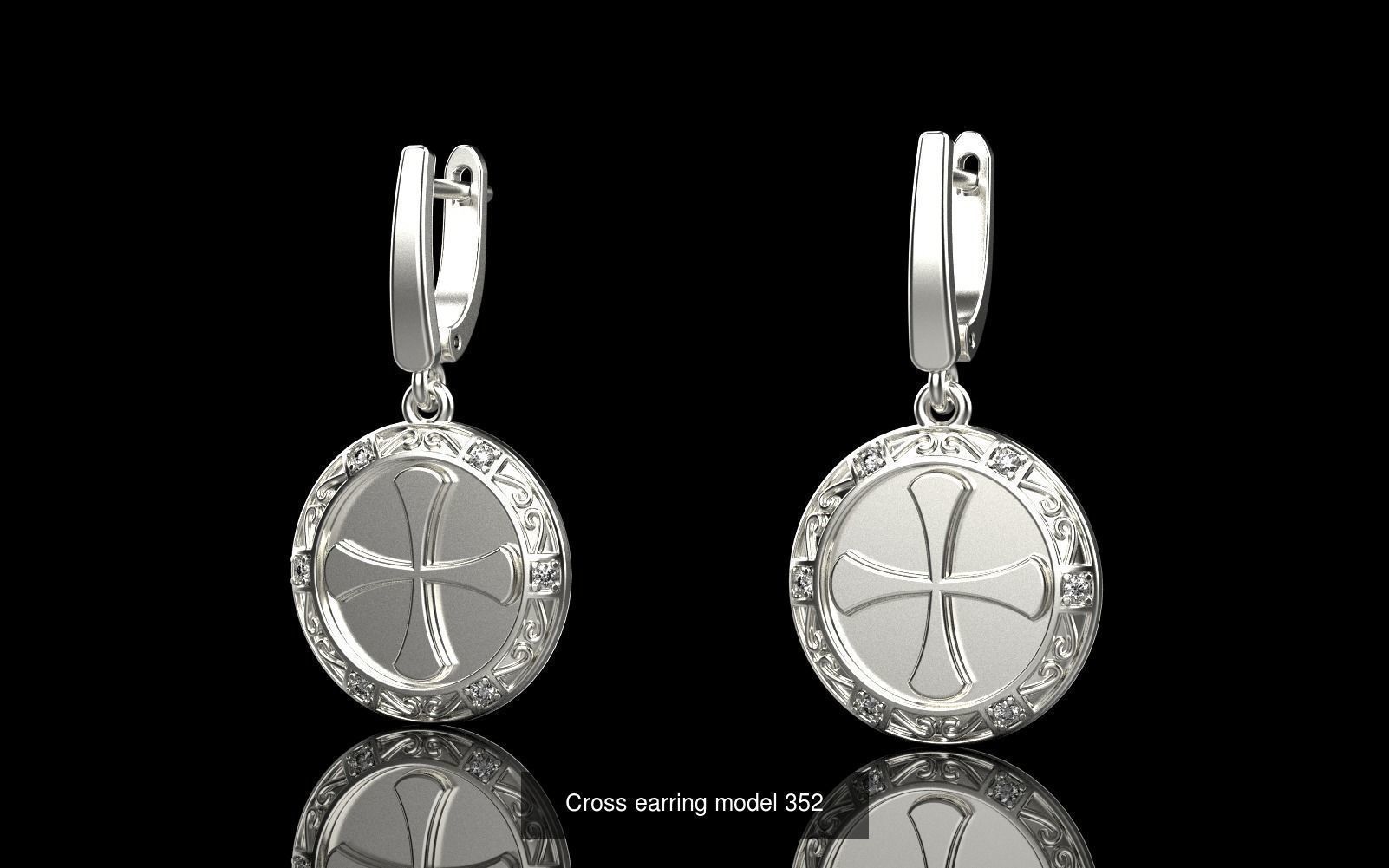 Cross ring pendant earring collection _3