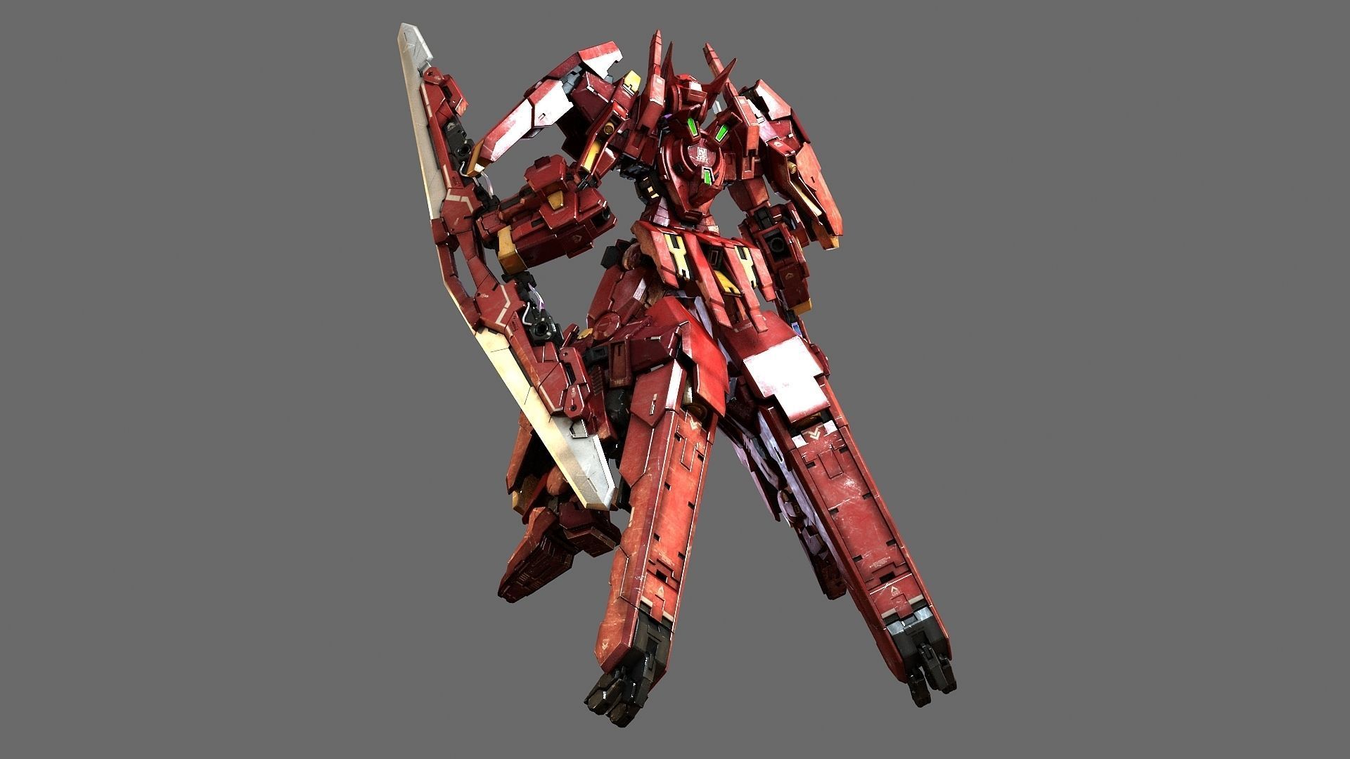 MOBILE SUIT GNY-001F GUNDAM ASTRAEA TYPE-F AVARANG DASH OP-SET 3D model_2