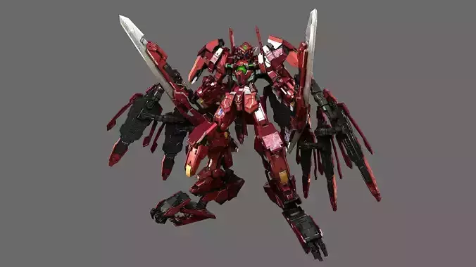 MOBILE SUIT GNY-001F GUNDAM ASTRAEA TYPE-F AVARANG DASH OP-SET 3D model MOBILE SUIT GNY-001F GUNDAM ASTRAEA TYPE-F AVARANG DASH OP-SET 3D model