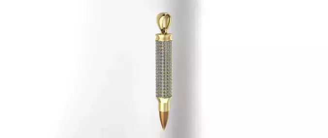 Diamond Bullet Pendant