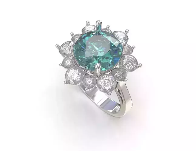 Snow Diamond Ring 