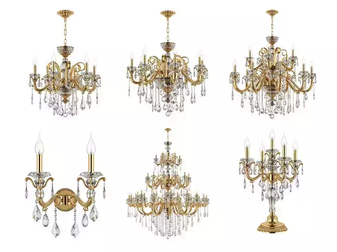 788 Lusso Osgona Collection of Classical Lamps Gold 