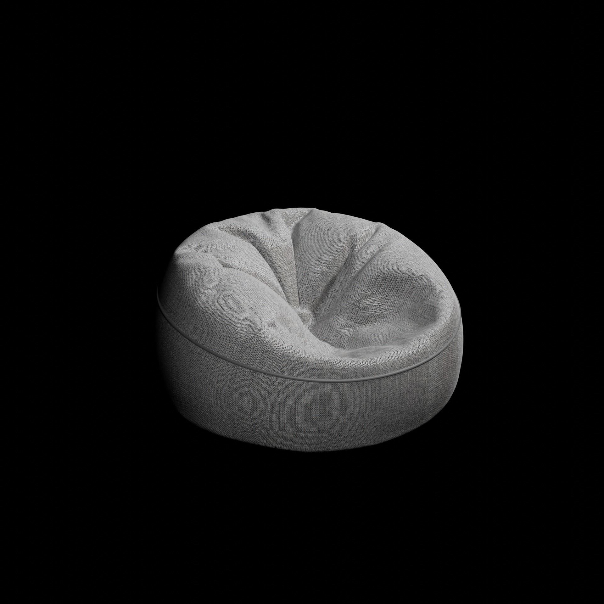 bean buff chair Free 3D model_1