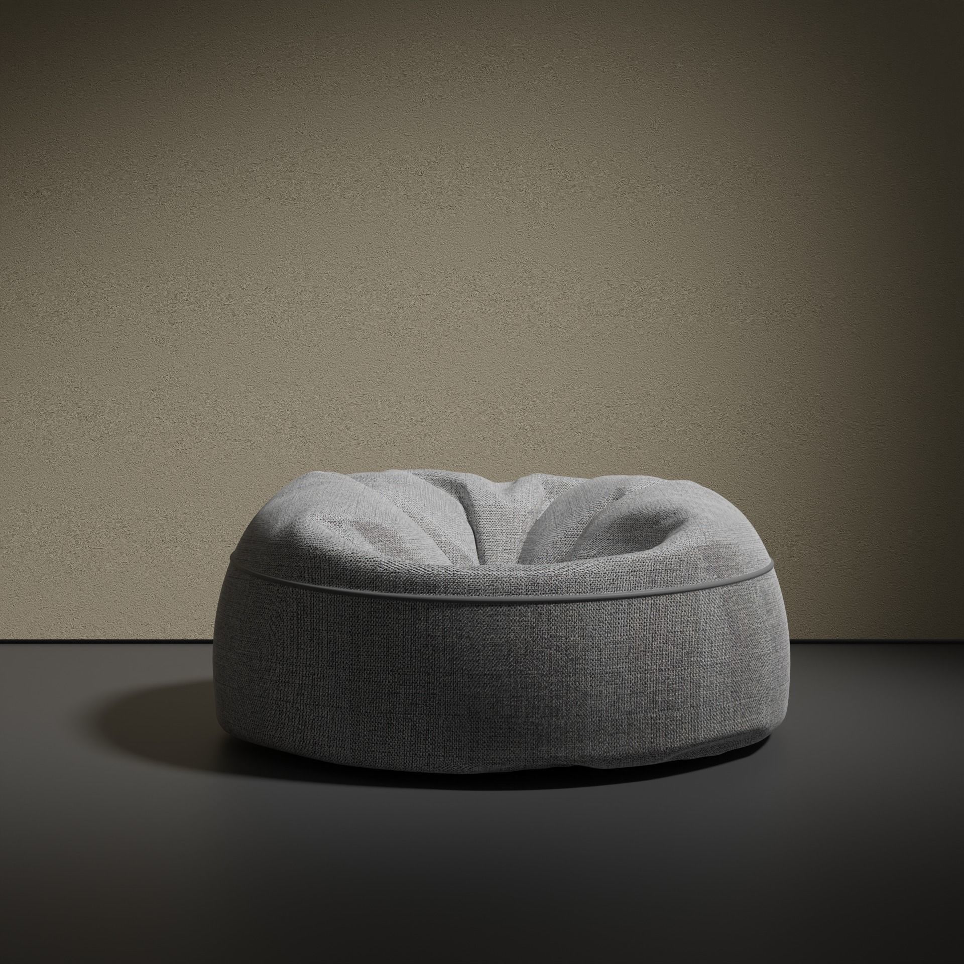 bean buff chair Free 3D model_2