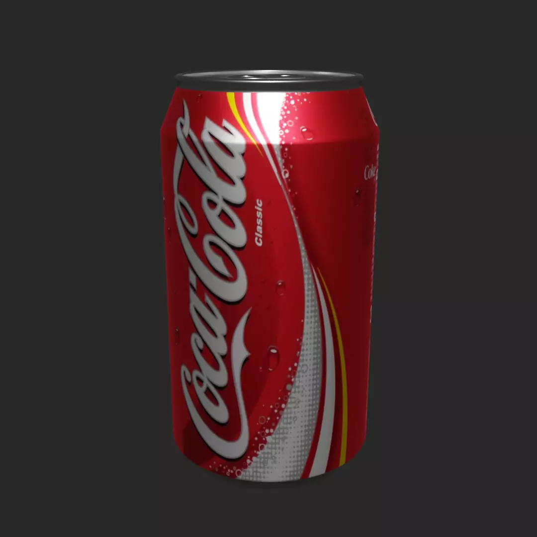 Coca Cola can low-poly pbr  Free low-poly 3D model_0