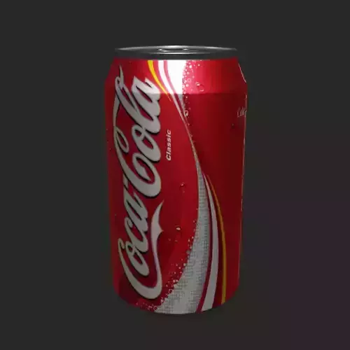 Coca Cola can low-poly pbr 