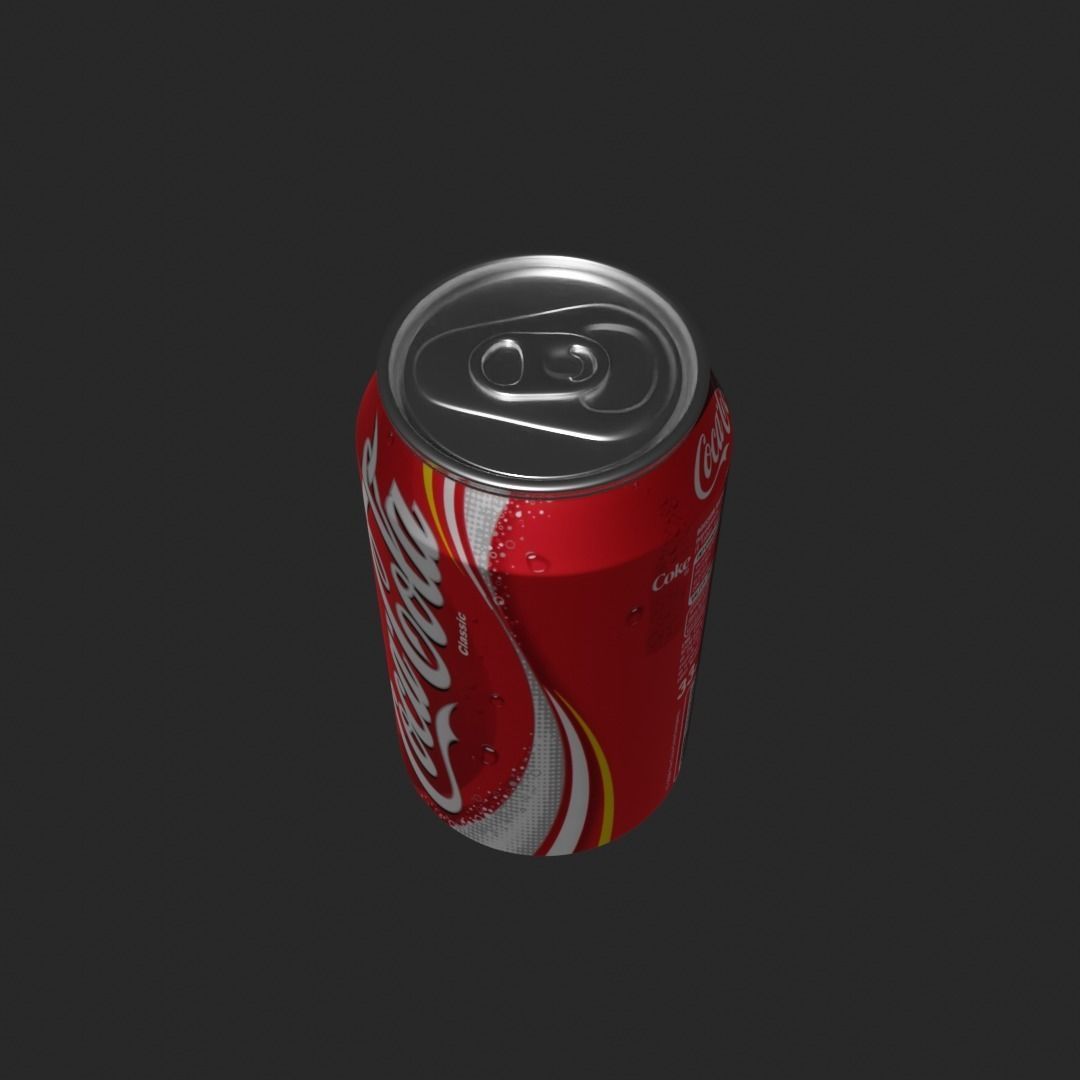 Coca Cola can low-poly pbr  Free low-poly 3D model_1