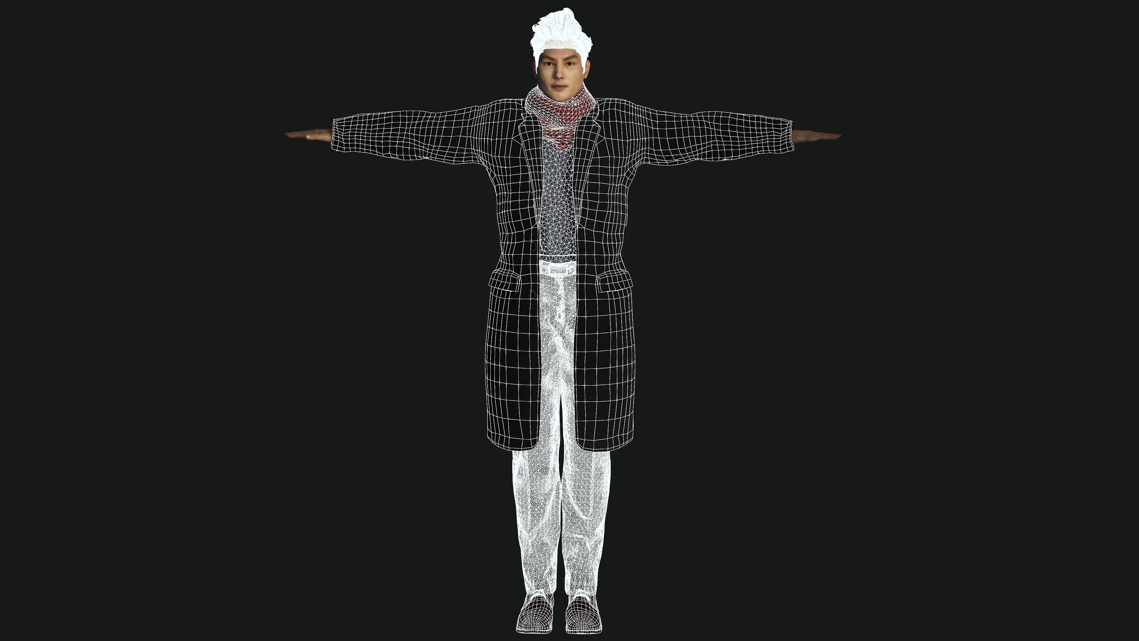 3D ASIAN MALE BUSINESSMAN-REALISTIC RIG GAME READY CHARACTER Low-poly 3D model_23