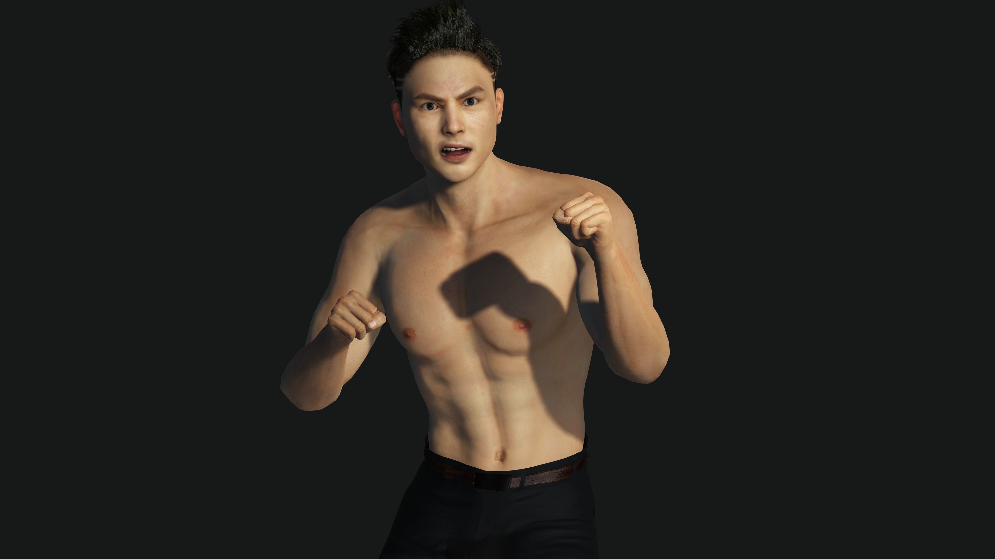 3D ASIAN MALE BUSINESSMAN-REALISTIC RIG GAME READY CHARACTER Low-poly 3D model_19