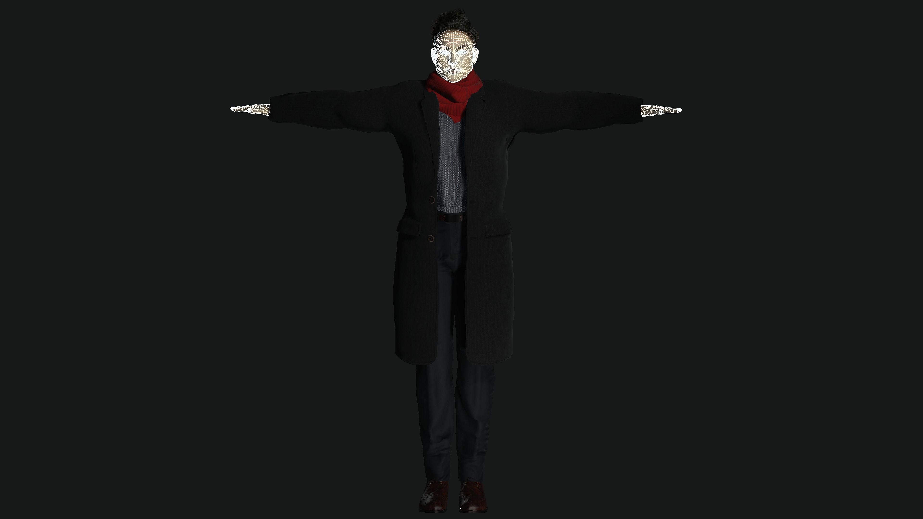 3D ASIAN MALE BUSINESSMAN-REALISTIC RIG GAME READY CHARACTER Low-poly 3D model_24