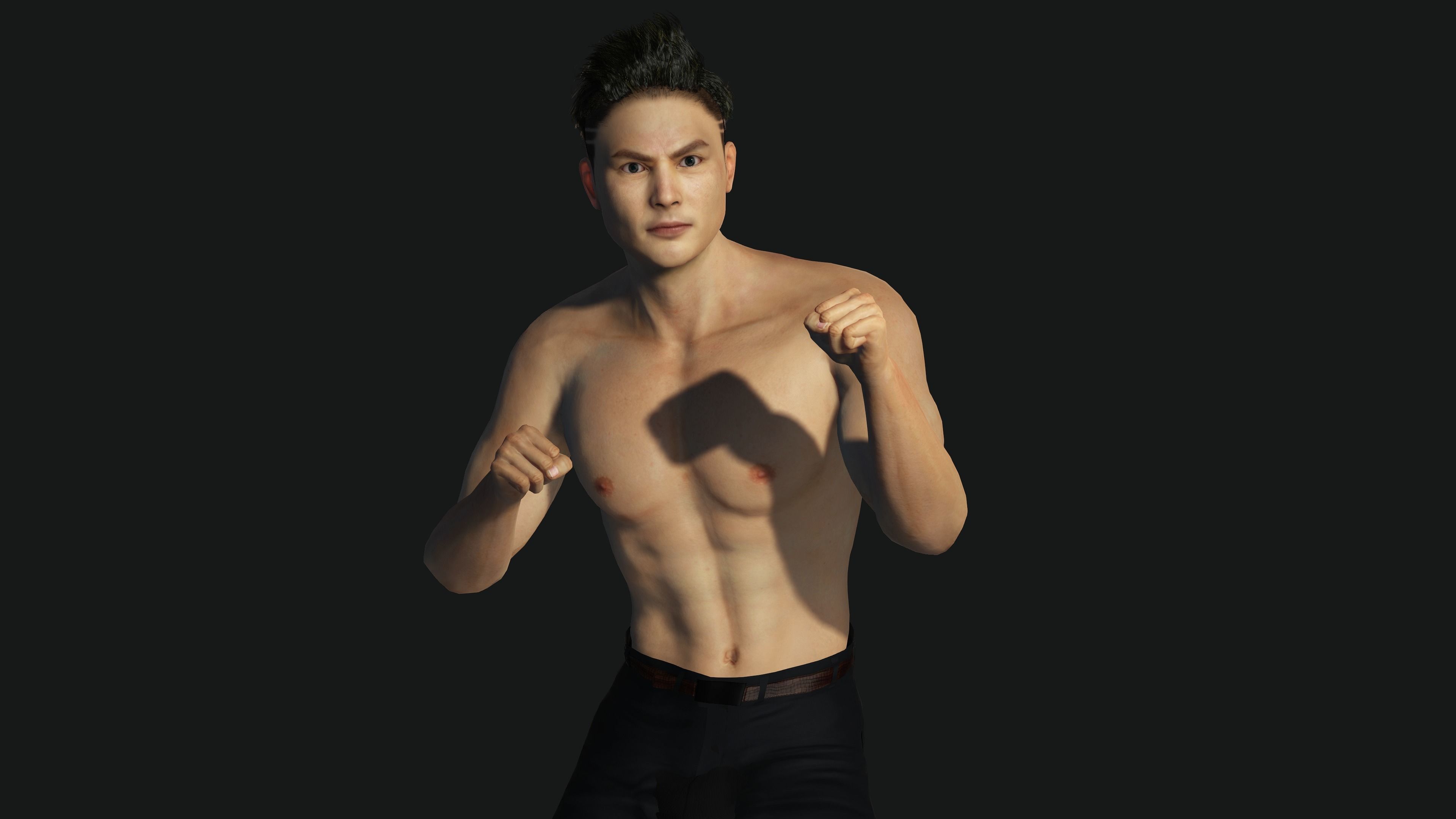 3D ASIAN MALE BUSINESSMAN-REALISTIC RIG GAME READY CHARACTER Low-poly 3D model_18