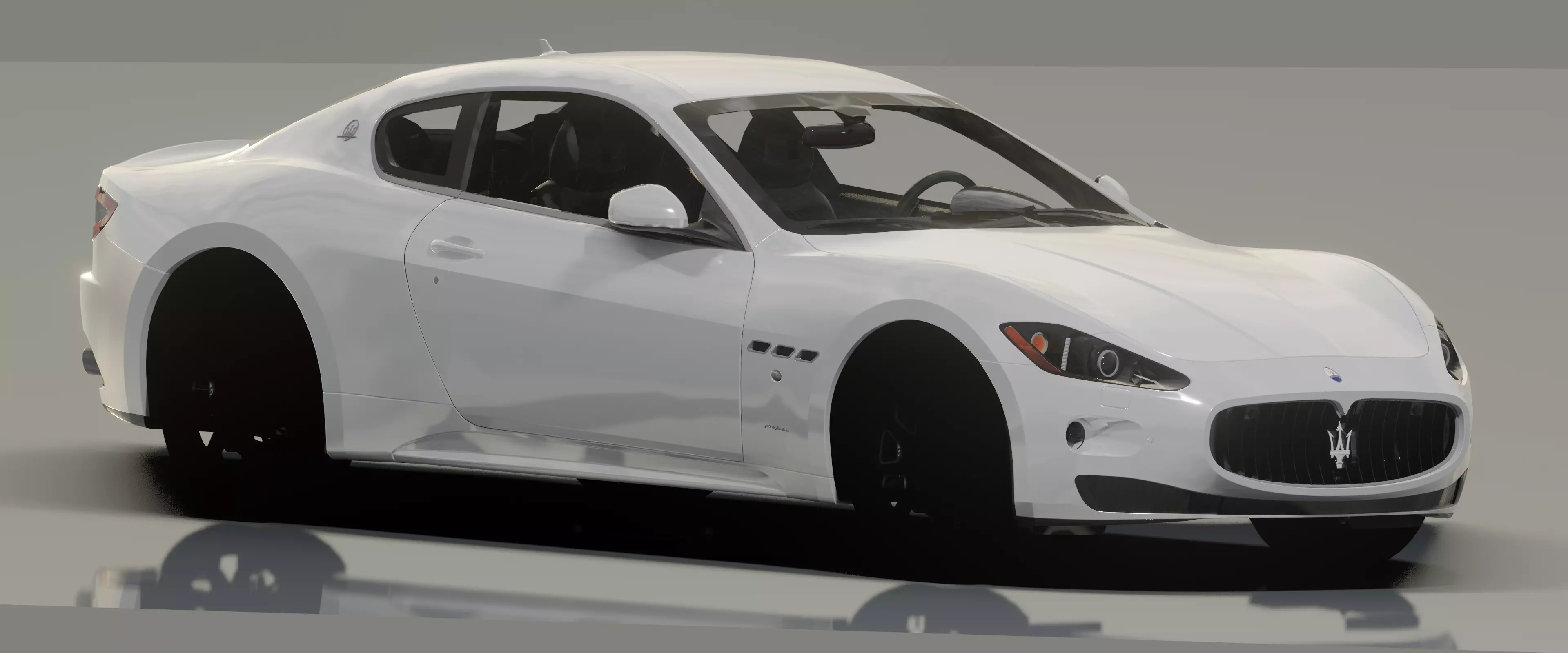 Maserati Gran Turismo S - Photorealistic Low-poly 3D model