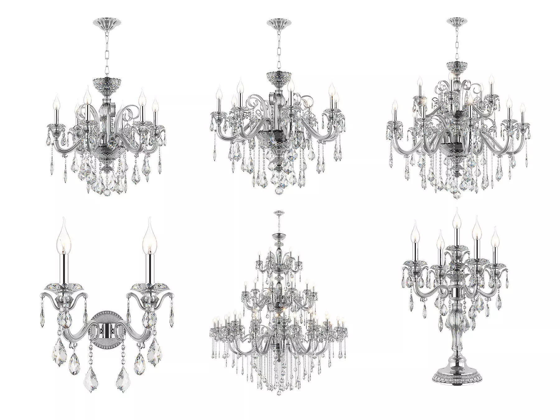 788 Lusso Osgona Collection of Classical Lamps Silver _0