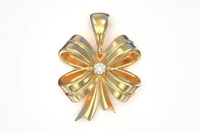 Ribbon Pendant Necklace