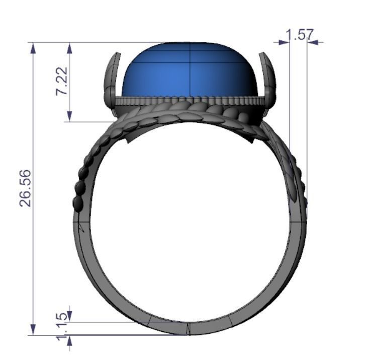 turquoise ring Free 3D print model_4