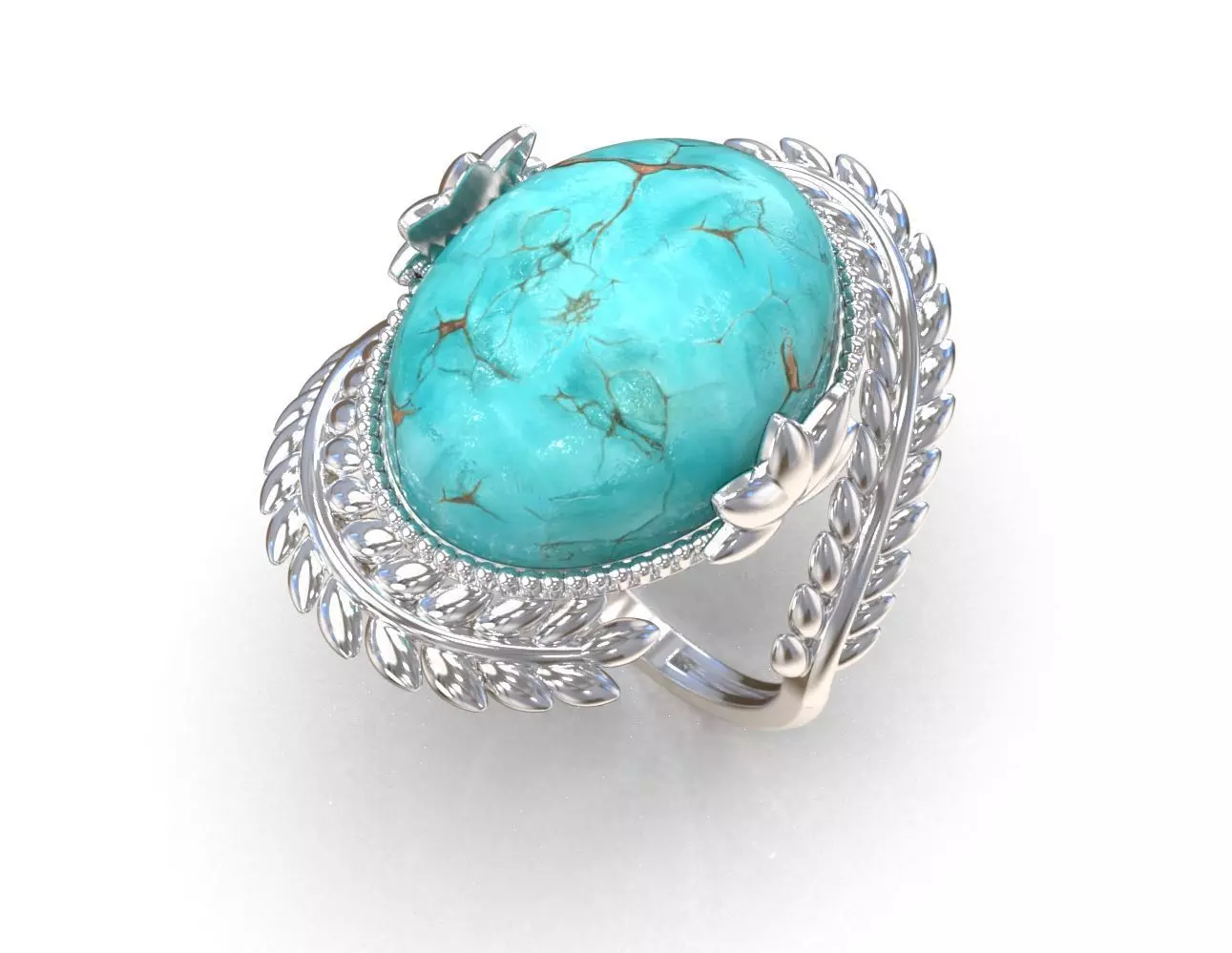 turquoise ring Free 3D print model_0