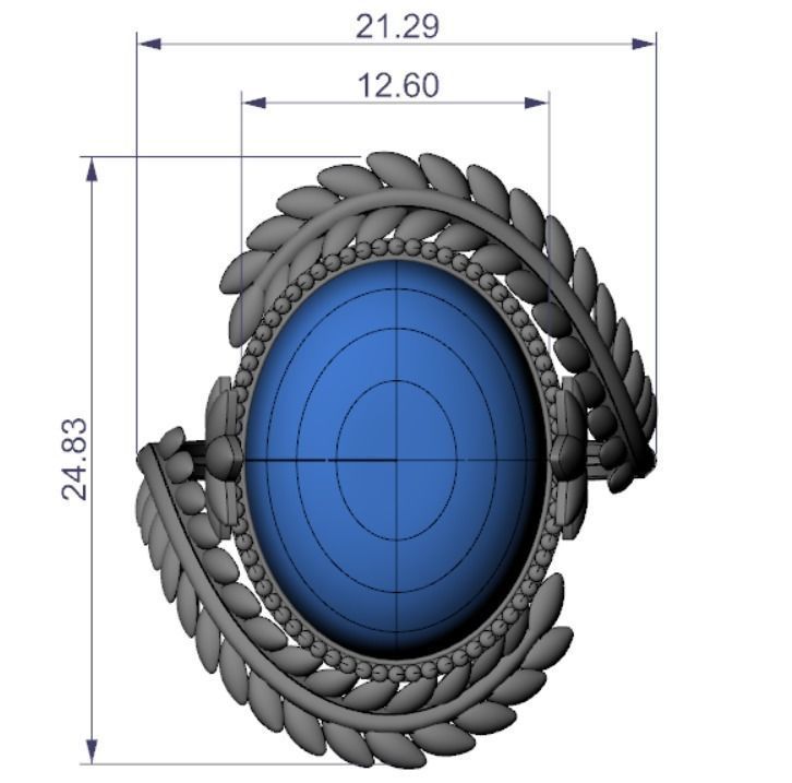 turquoise ring Free 3D print model_2