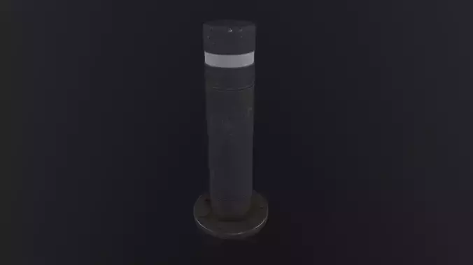 Road Block Pillar 3D Model