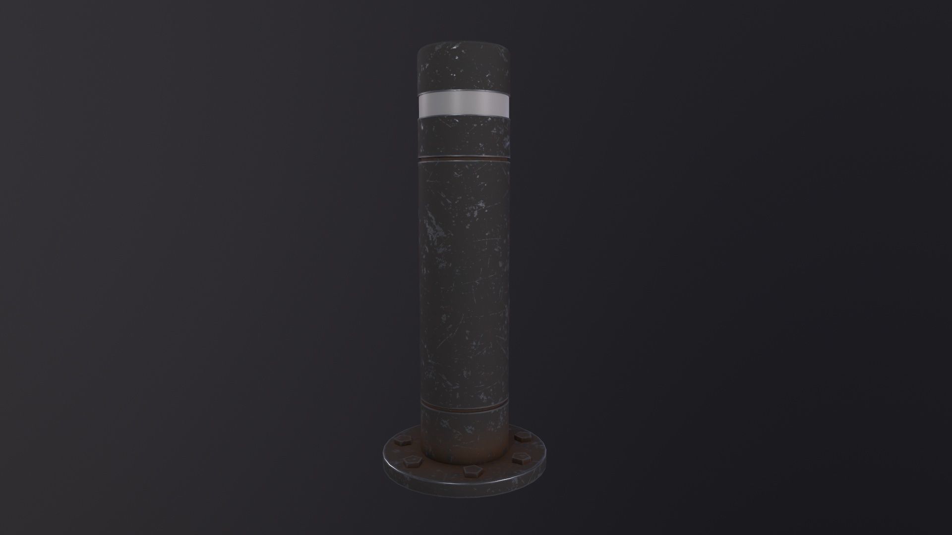 Road Block Pillar 3D Model Low-poly 3D model_2