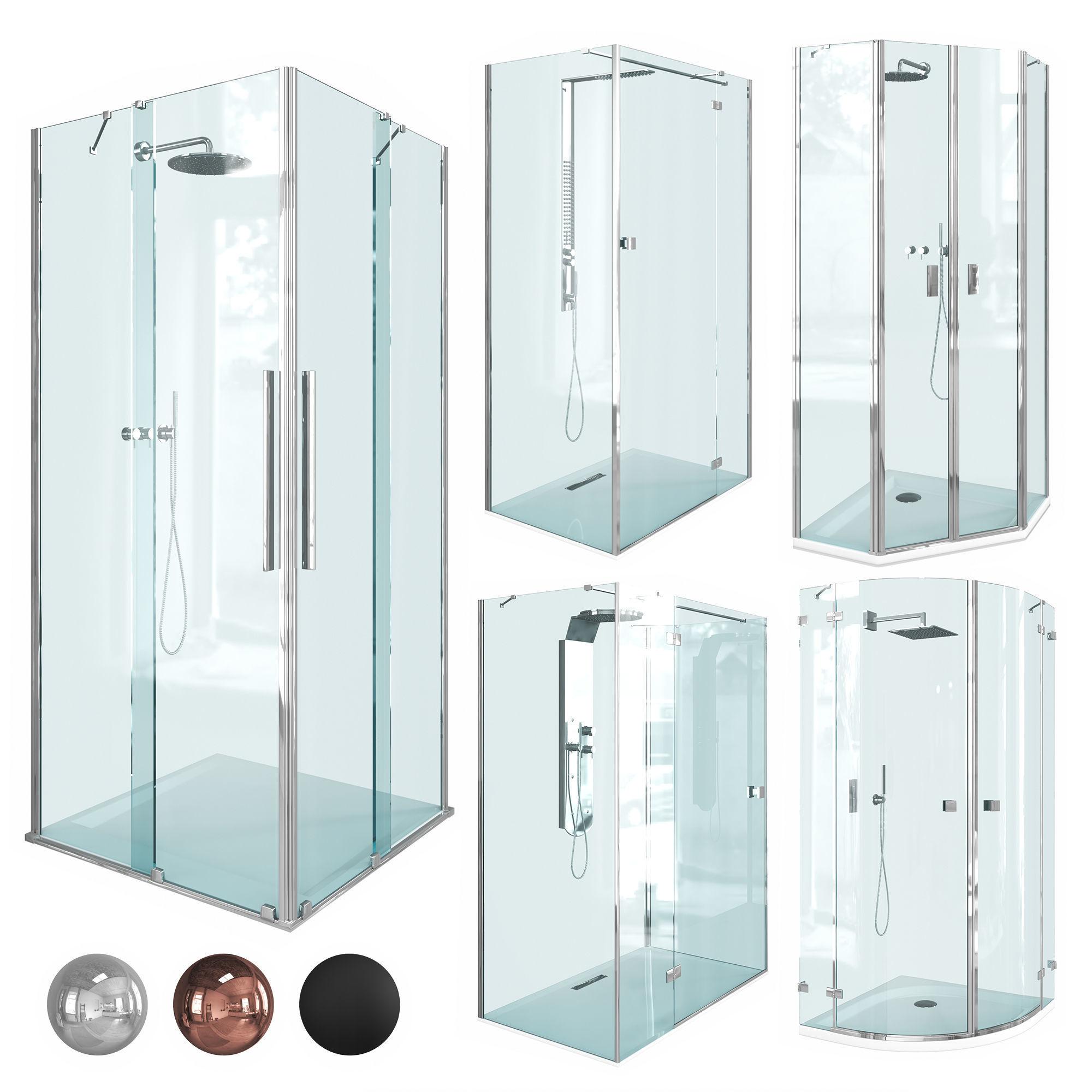 Shower enclosures Radaway vol 05 3D model | CGTrader