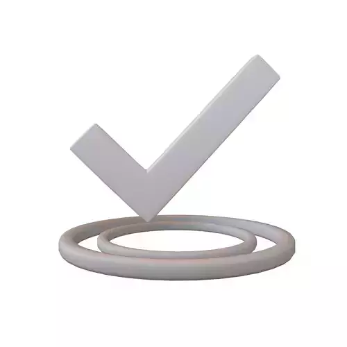 Tick Symbol v3 002 Low-poly 3D model