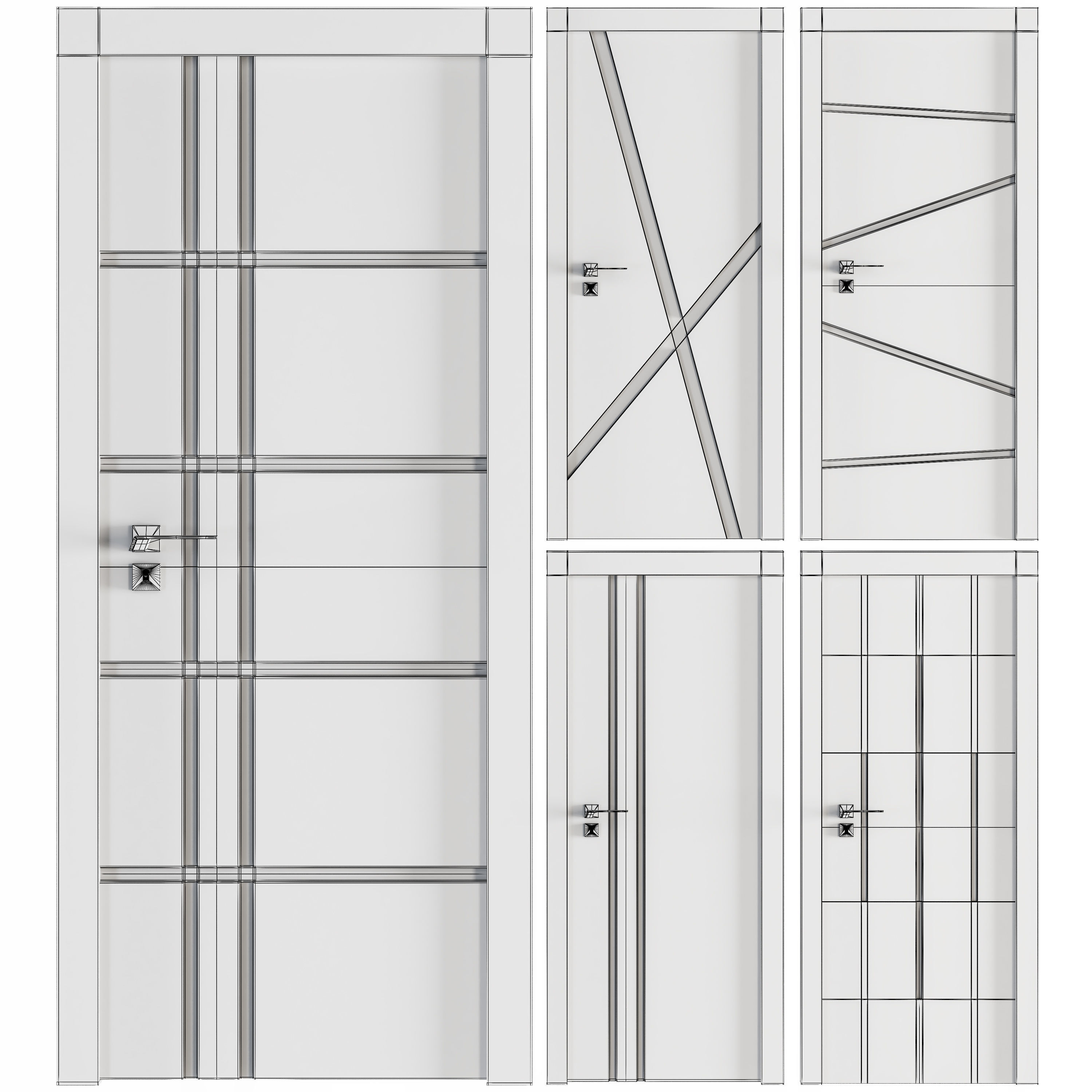 door pvc 02 3D model_4