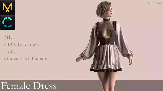 Female Dress Marvelous Designer