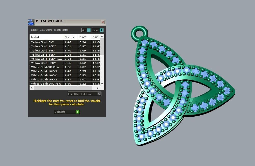 pendant 3D print model_4