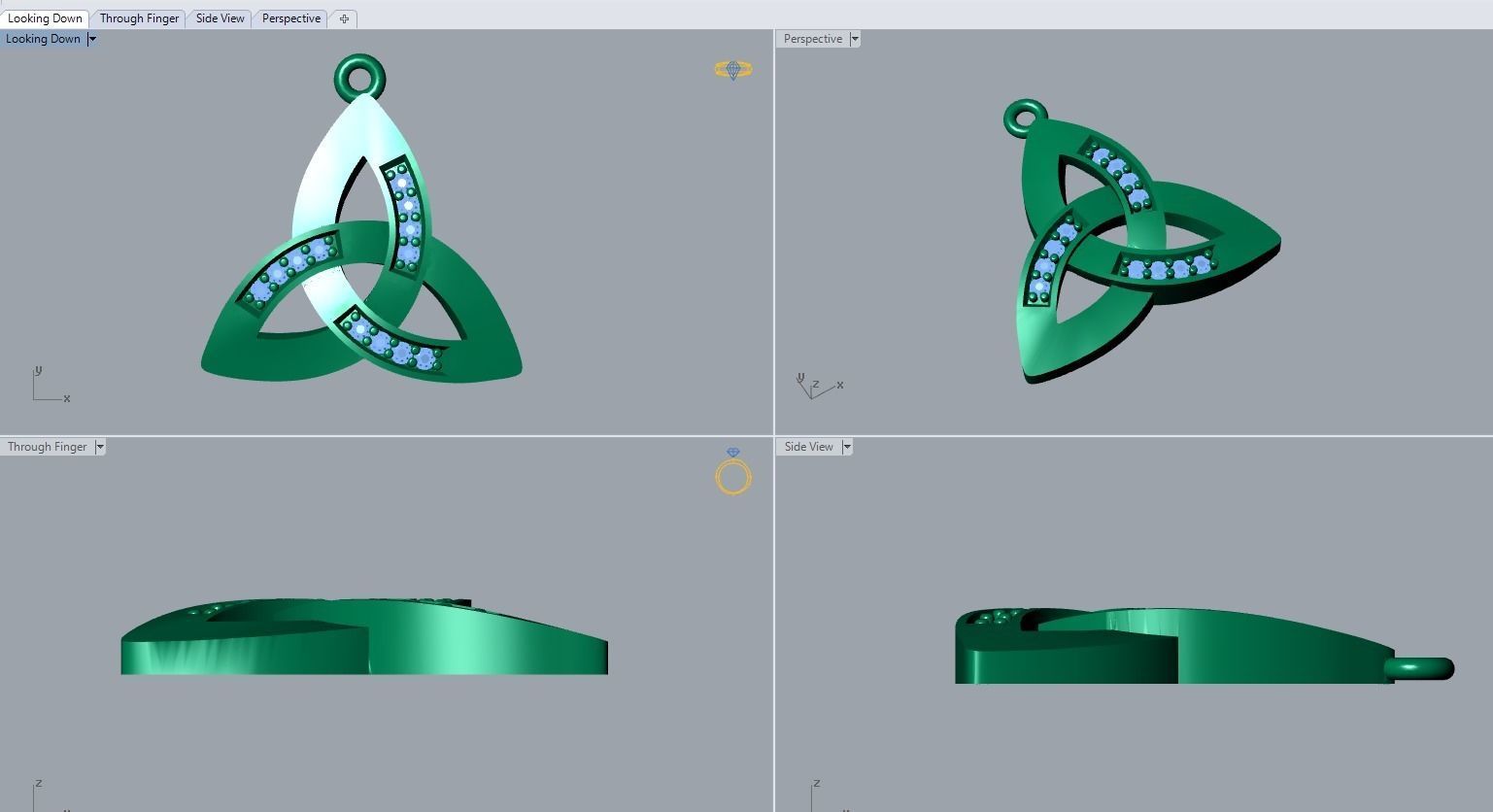 pendant 3D print model_3