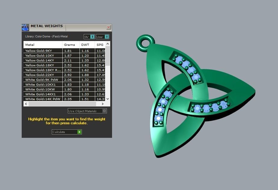 pendant 3D print model_4