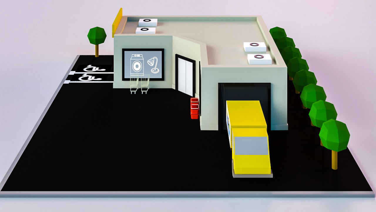 Low Poly Supermarket- Low Poly Assets Low-poly 3D model Low-poly 3D model_1