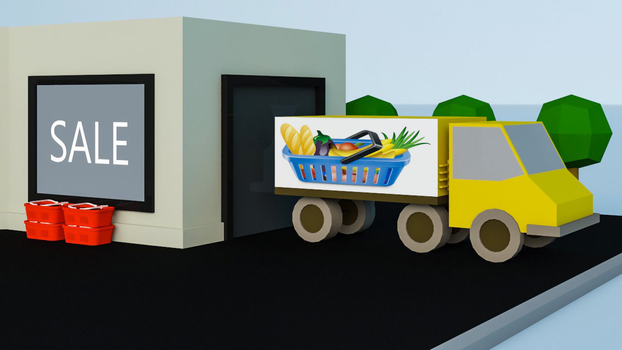 Low Poly Supermarket- Low Poly Assets Low-poly 3D model Low-poly 3D model_7