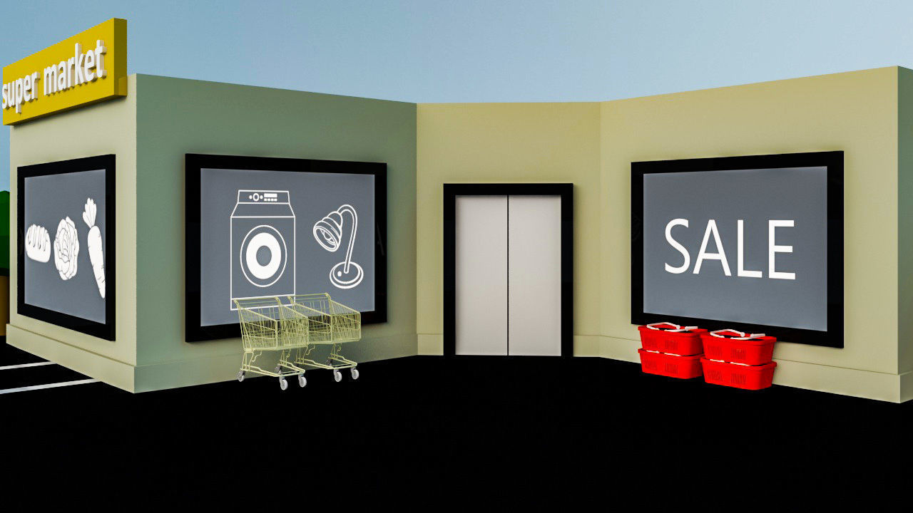 Low Poly Supermarket- Low Poly Assets Low-poly 3D model Low-poly 3D model_4