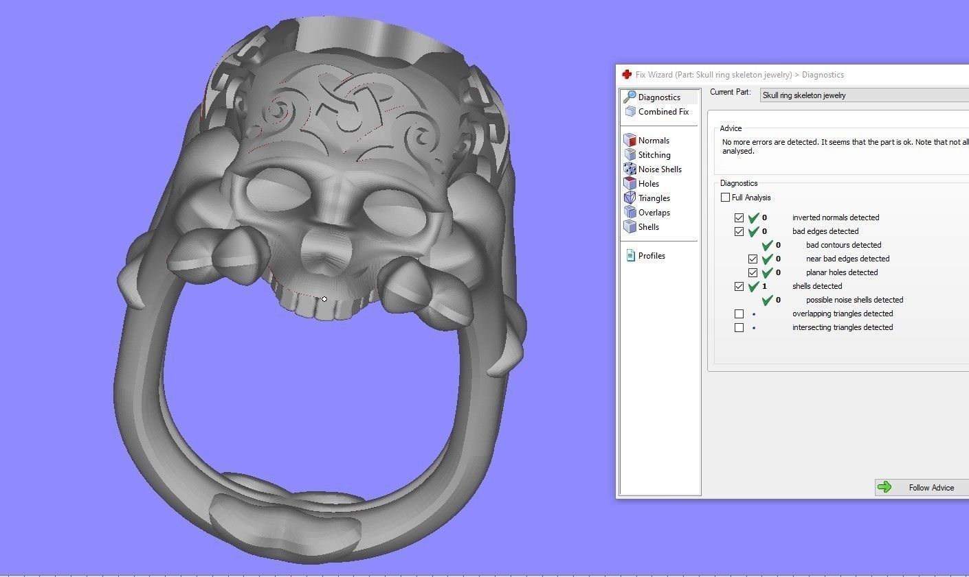 skull ring 3D print model_7