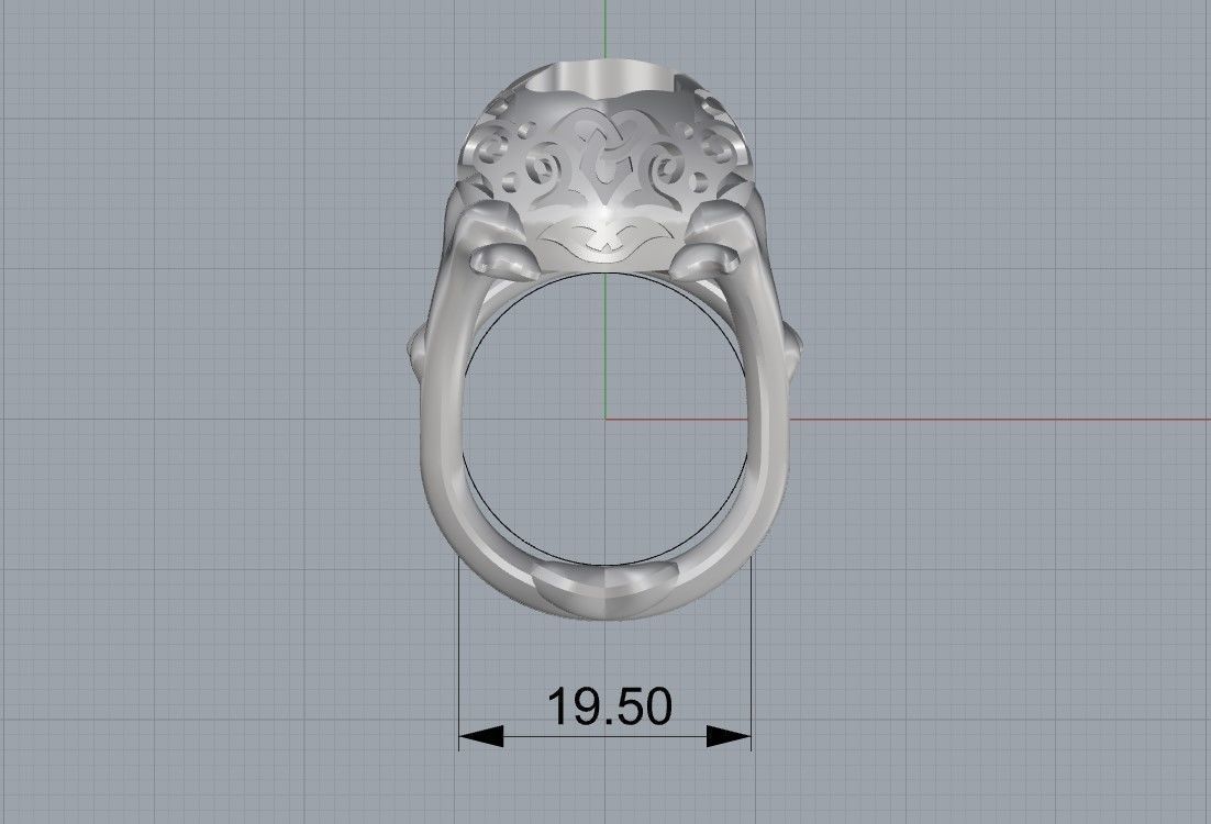skull ring 3D print model_8