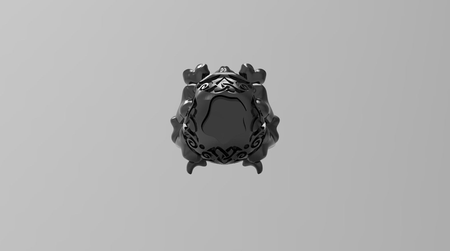 skull ring 3D print model_4
