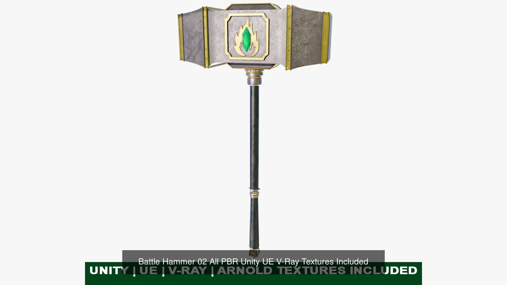 5 Battle Hammers Collection All PBR Unity UE Textures Included _8