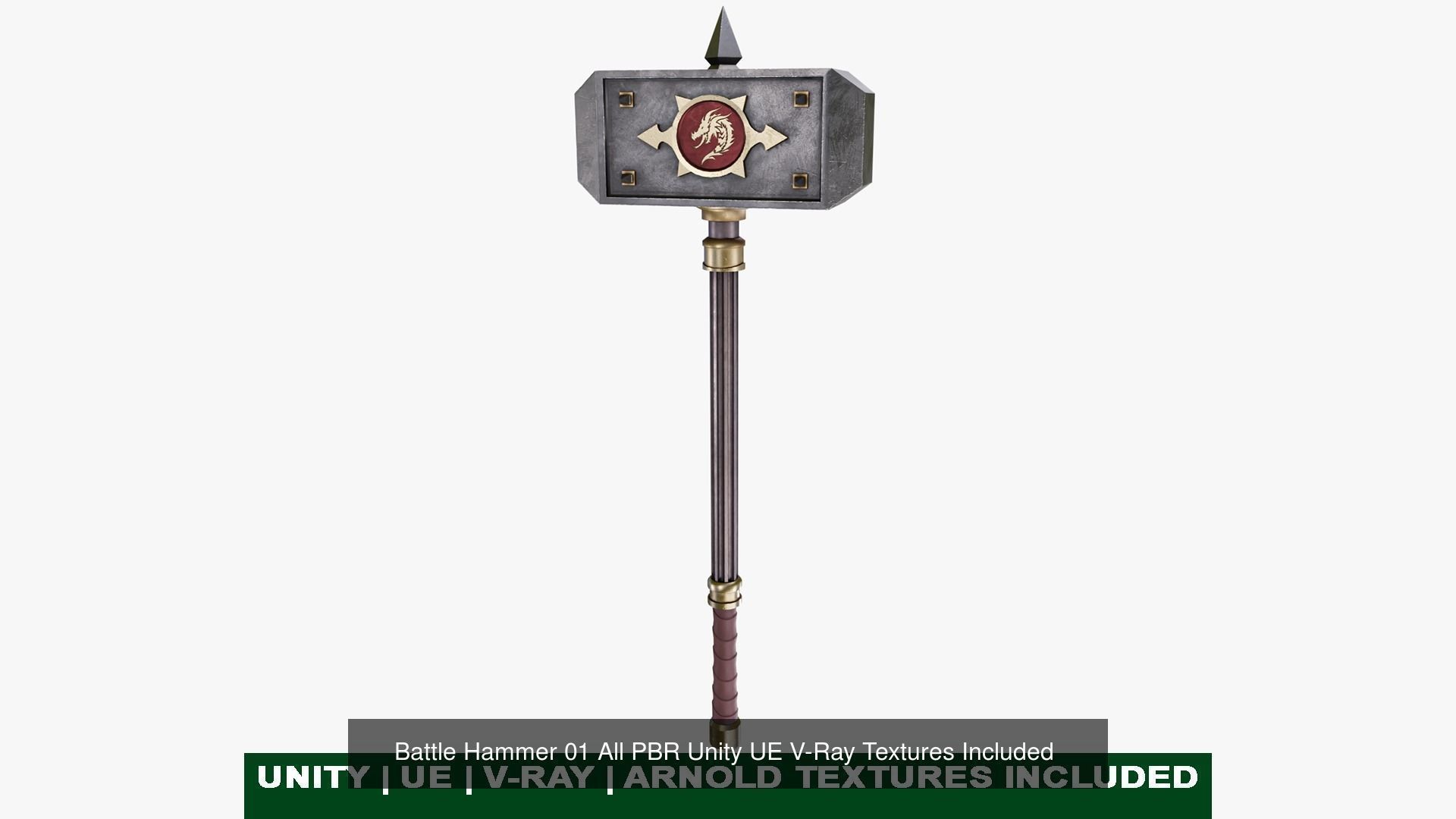 5 Battle Hammers Collection All PBR Unity UE Textures Included _2