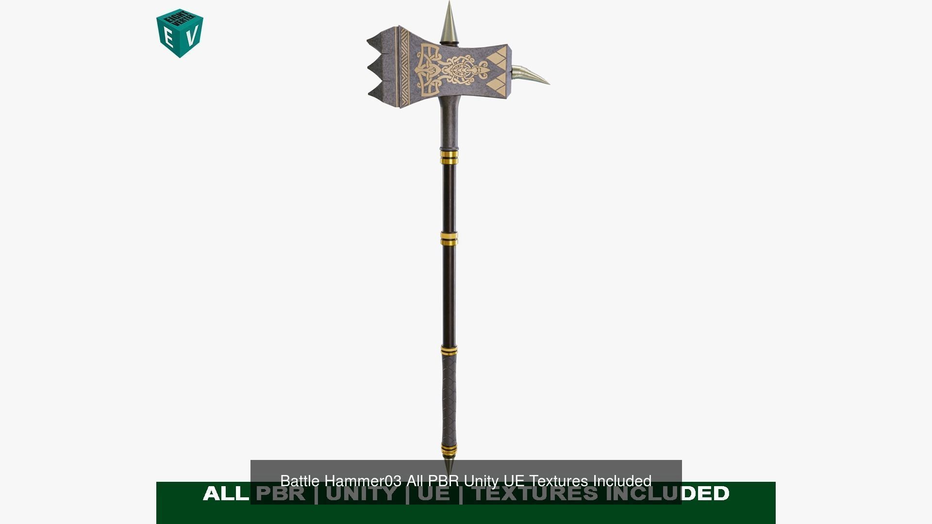 5 Battle Hammers Collection All PBR Unity UE Textures Included _15