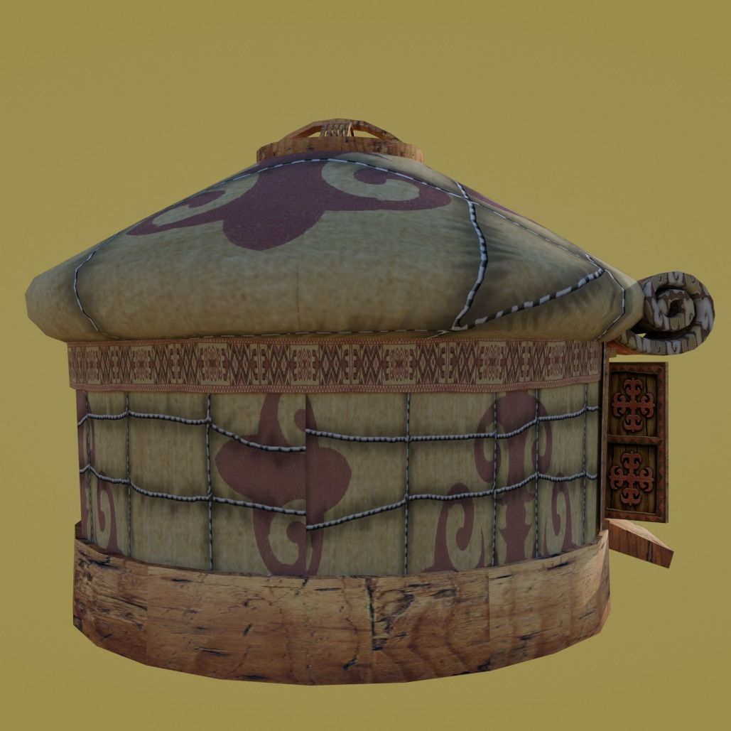 Cartoon Yurt 1 - Low Poly Game Ready Low-poly 3D model_3