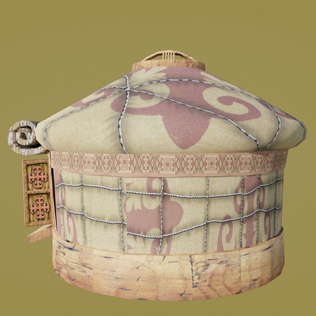 Cartoon Yurt 1 - Low Poly Game Ready Low-poly 3D model_1