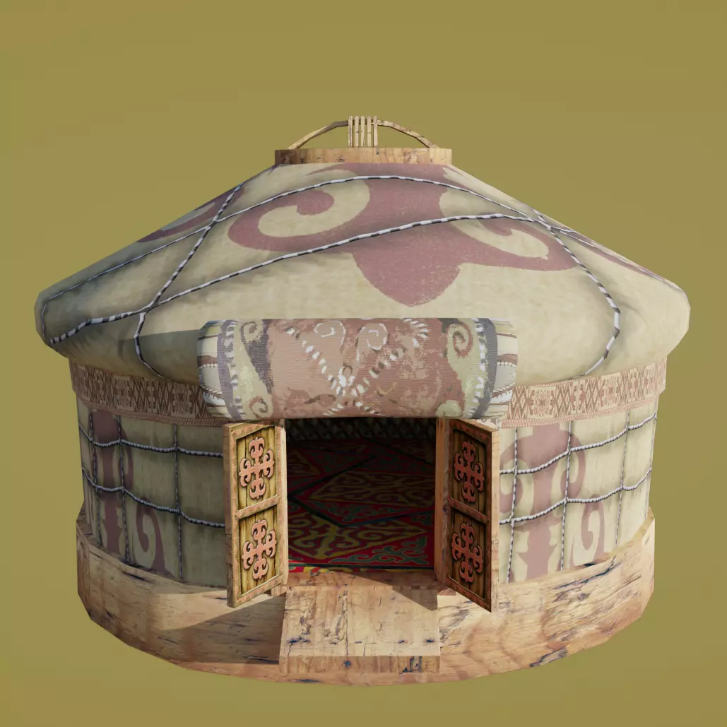 Cartoon Yurt 1 - Low Poly Game Ready Low-poly 3D model_0