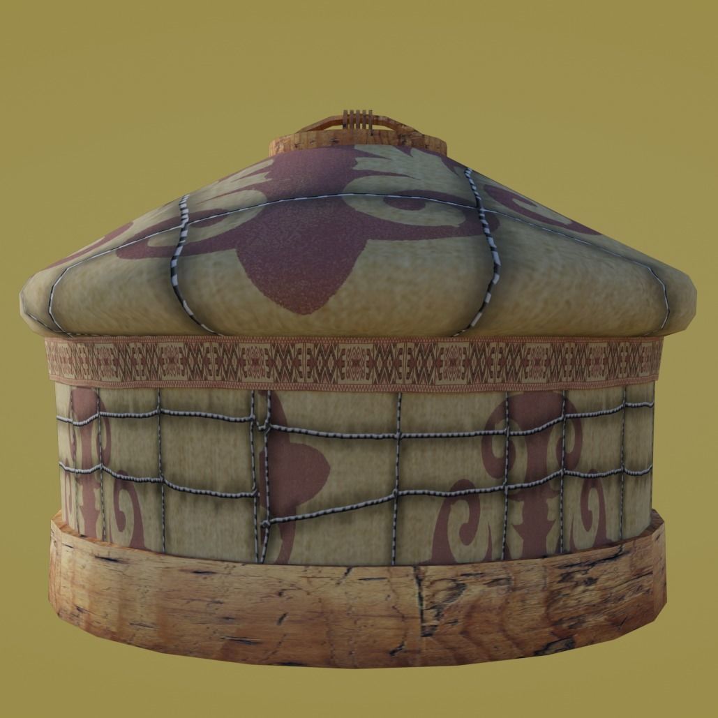 Cartoon Yurt 1 - Low Poly Game Ready Low-poly 3D model_2